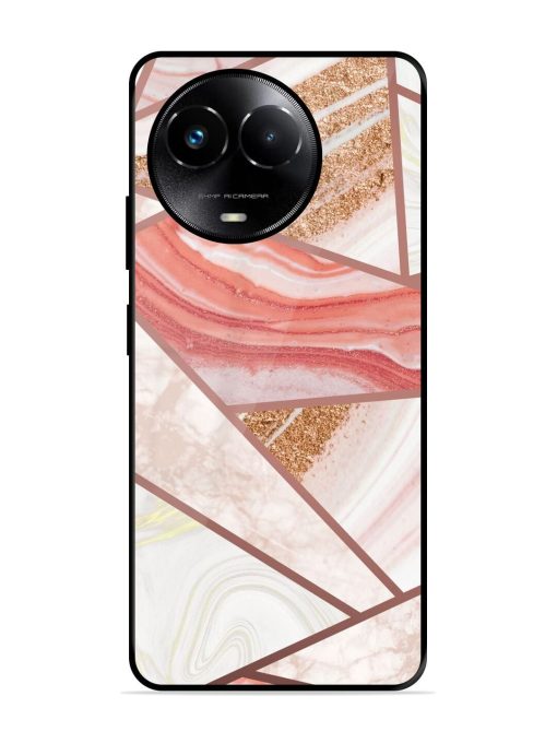 Rosy Mosaic Glossy Soft Edge Case for Realme 11X (5G) Chachhi