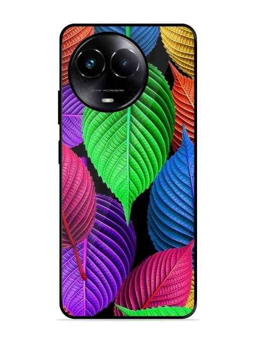 Rainbow Leaf Symphony Glossy Soft Edge Case for Realme 11X (5G) Chachhi