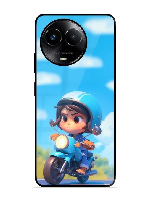 Little Rider Glossy Soft Edge Case for Realme 11X (5G)