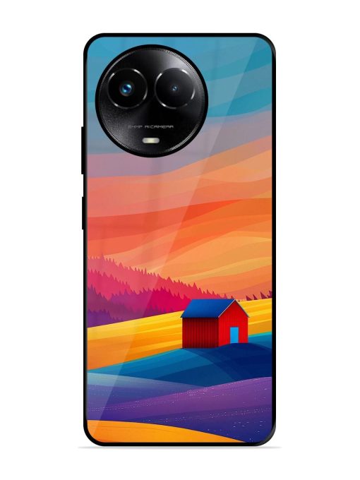 Sunset Solitude Glossy Soft Edge Case for Realme 11X (5G) Chachhi