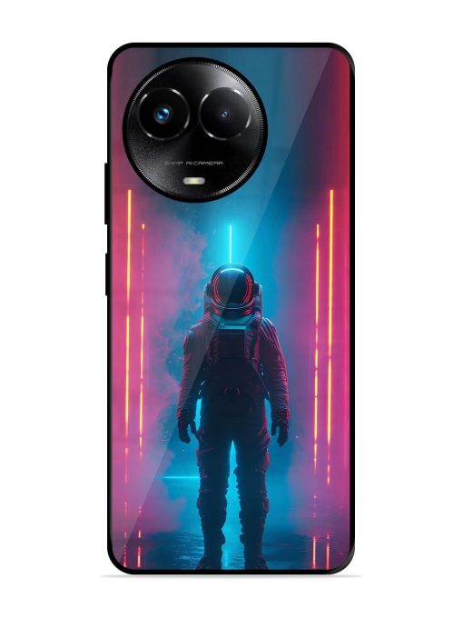 Neon Astronaut Glossy Soft Edge Case for Realme 11X (5G) Chachhi