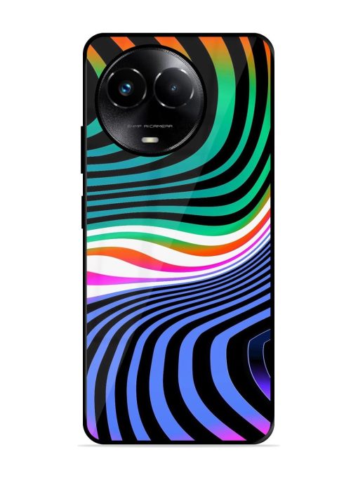 Psychedelic Waves Glossy Soft Edge Case for Realme 11X (5G)