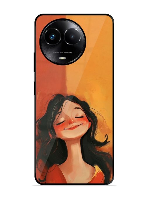 Neon Girl Glossy Soft Edge Case for Realme 11X (5G) Chachhi