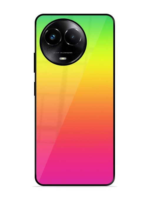 Rainbow Gradient Glossy Soft Edge Case for Realme 11X (5G) Chachhi