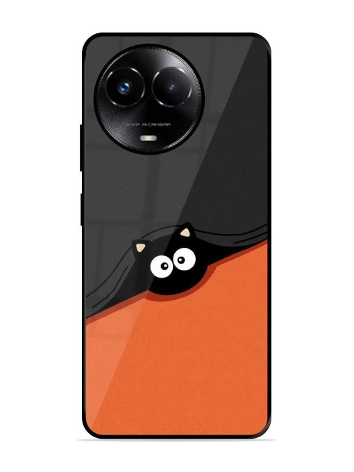 Peek-A-Boo Kitty Glossy Soft Edge Case for Realme 11X (5G) Chachhi