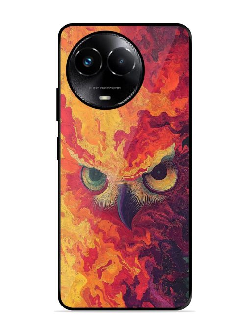 Fiery Owl Glossy Soft Edge Case for Realme 11X (5G) Chachhi