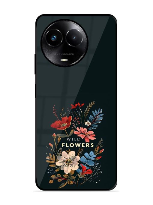 Dark Floral Glossy Soft Edge Case for Realme 11X (5G) Chachhi