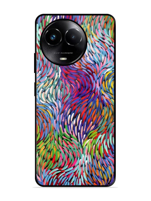 Vibrant Waves Glossy Soft Edge Case for Realme 11X (5G) Chachhi