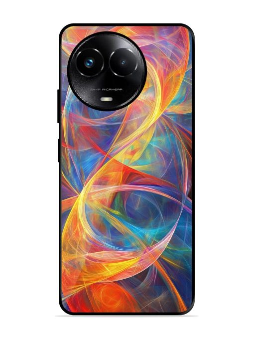 Cosmic Currents Glossy Soft Edge Case for Realme 11X (5G) Chachhi