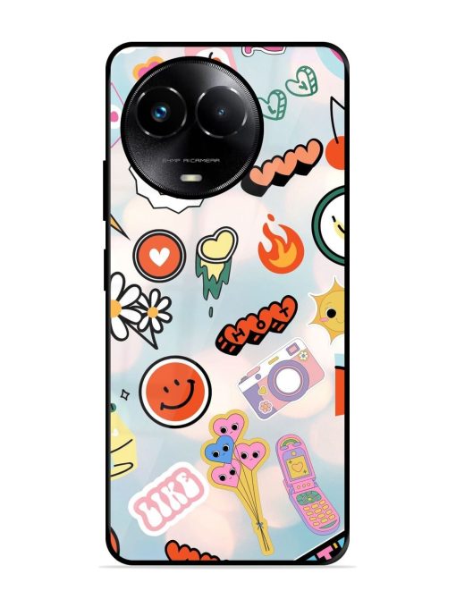 Cheerful Glossy Soft Edge Case for Realme 11X (5G) Chachhi