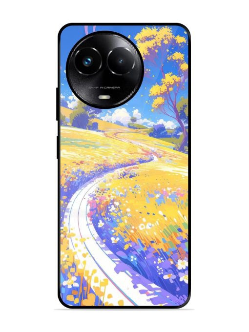 Vibrant Spring Meadow Glossy Soft Edge Case for Realme 11X (5G) Chachhi