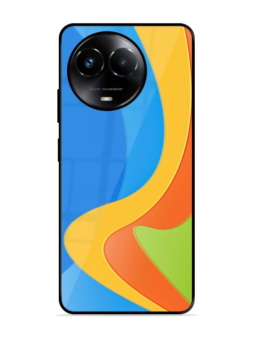 Curvy Color Cascade Glossy Soft Edge Case for Realme 11X (5G) Chachhi