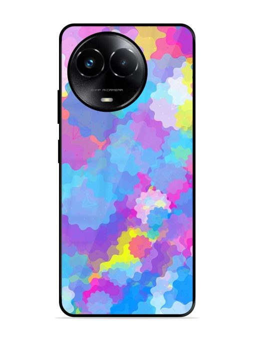 Psychedelic Cloud Burst Glossy Soft Edge Case for Realme 11X (5G) Chachhi