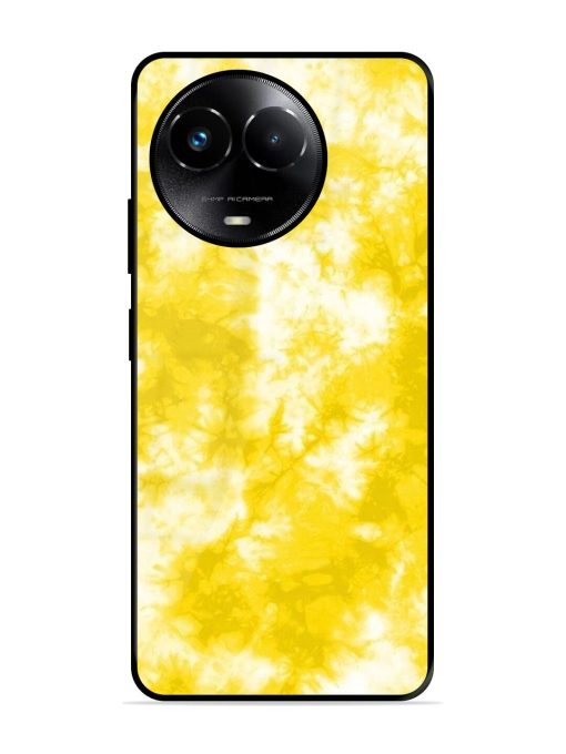 Golden Tie-Dye Twirl Glossy Soft Edge Case for Realme 11X (5G)