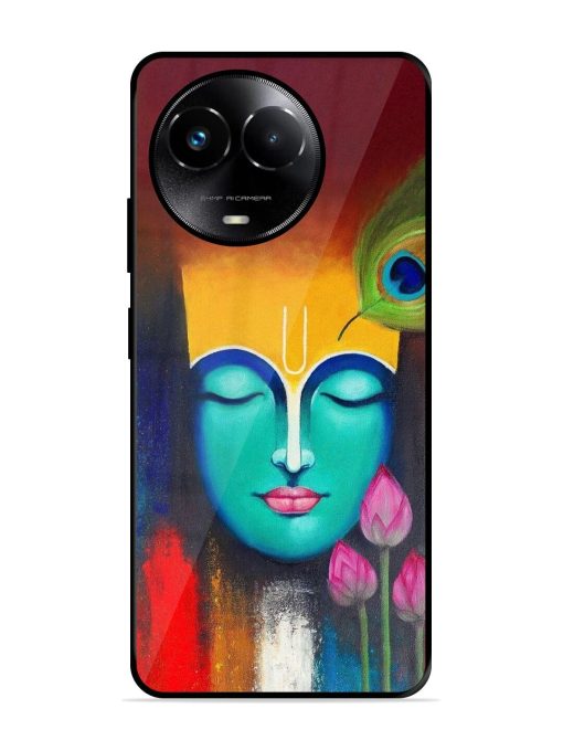 Divine Tranquility: The Face Of Krishna Glossy Soft Edge Case for Realme 11X (5G) Chachhi