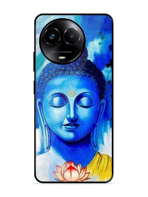 Serene Buddha With Lotus Glossy Soft Edge Case for Realme 11X (5G) Chachhi