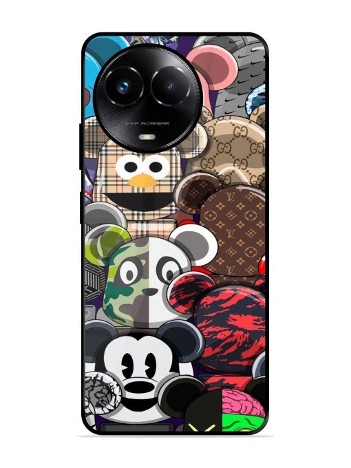 Streetwear Bearbrick Extravaganza Glossy Soft Edge Case for Realme 11X (5G) Chachhi