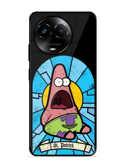 St. Patrick'S Day Stained Glass Patrick Star Glossy Soft Edge Case for Realme 11X (5G)