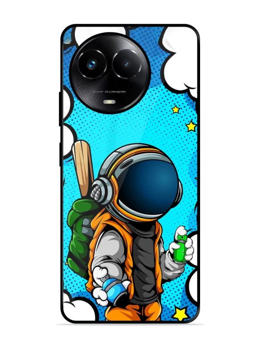 Space Graffiti Artist Glossy Soft Edge Case for Realme 11X (5G) Chachhi