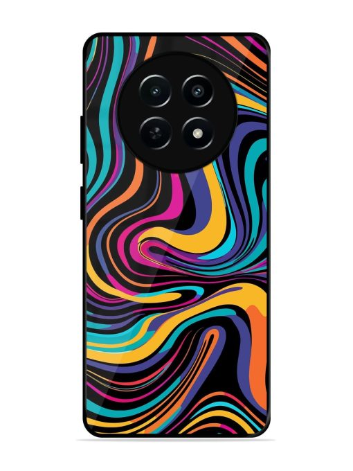 Psychedelic Swirl Glossy Soft Edge Case for Realme 12 (5G) Chachhi