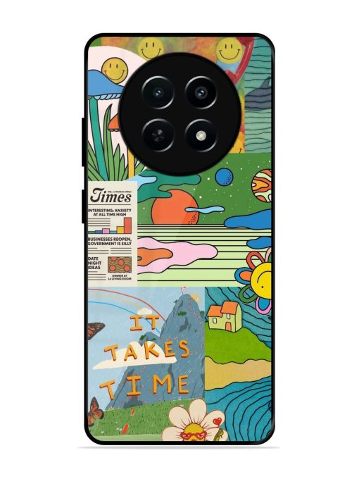 Groovy Vibes Glossy Soft Edge Case for Realme 12 (5G) Chachhi