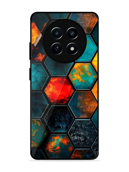 Hexagon Hive Glossy Soft Edge Case for Realme 12 (5G) Chachhi