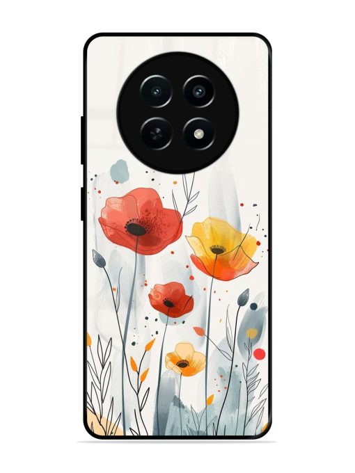 Poppy Fields Glossy Soft Edge Case for Realme 12 (5G) Chachhi