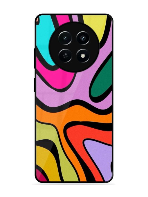 Groovy Swirls Glossy Soft Edge Case for Realme 12 (5G) Chachhi