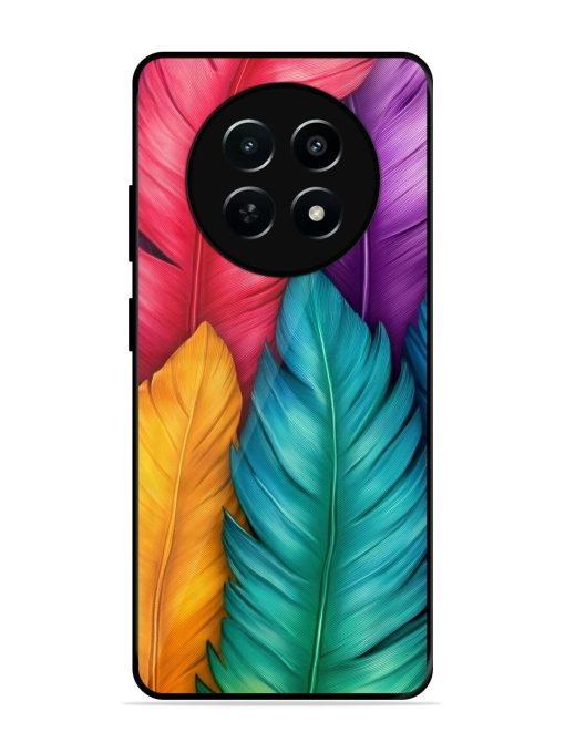 Rainbow Feathers Glossy Soft Edge Case for Realme 12 (5G)