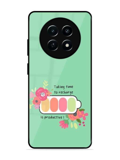 Recharge And Bloom Glossy Soft Edge Case for Realme 12 (5G) Chachhi