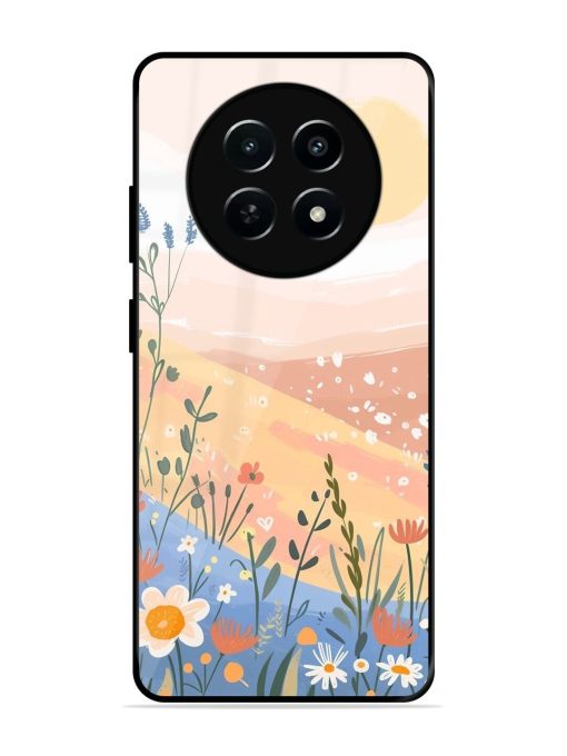 Golden Hour Blooms Glossy Soft Edge Case for Realme 12 (5G)