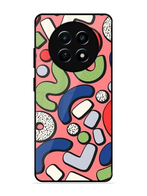 Groovy Geometric Shapes Glossy Soft Edge Case for Realme 12 (5G) Chachhi