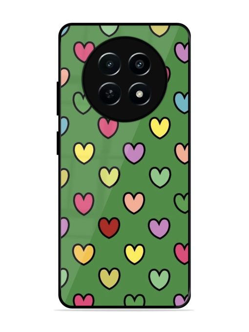 Rainbow Heart Parade Glossy Soft Edge Case for Realme 12 (5G) Chachhi