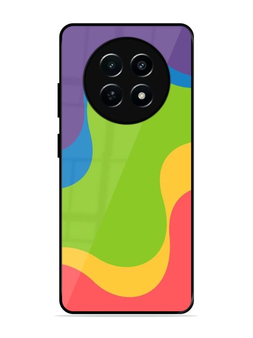 Wavy Rainbow Wonderland Glossy Soft Edge Case for Realme 12 (5G) Chachhi