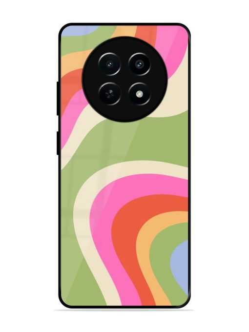 Wavy Rainbow Wonderland Glossy Soft Edge Case for Realme 12 (5G) Chachhi