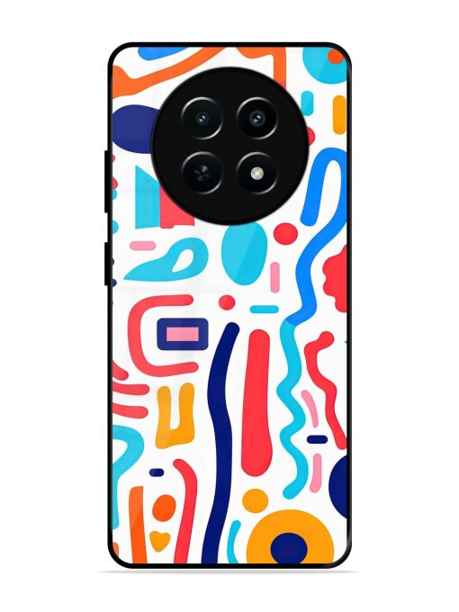 Whimsical Doodle Chaos Glossy Soft Edge Case for Realme 12 (5G) Chachhi