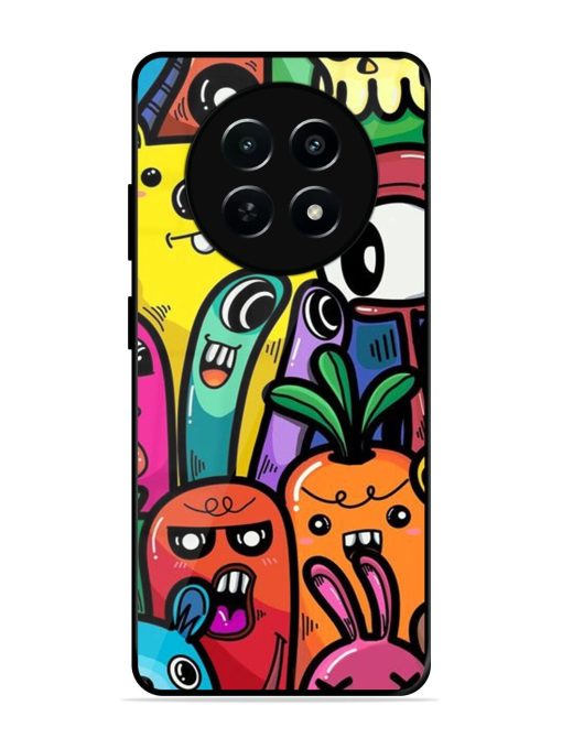 Whimsical Doodle Chaos Glossy Soft Edge Case for Realme 12 (5G) Chachhi