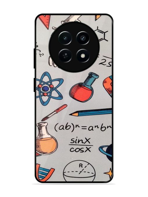 Science Doodle Delight Glossy Soft Edge Case for Realme 12 (5G) Chachhi