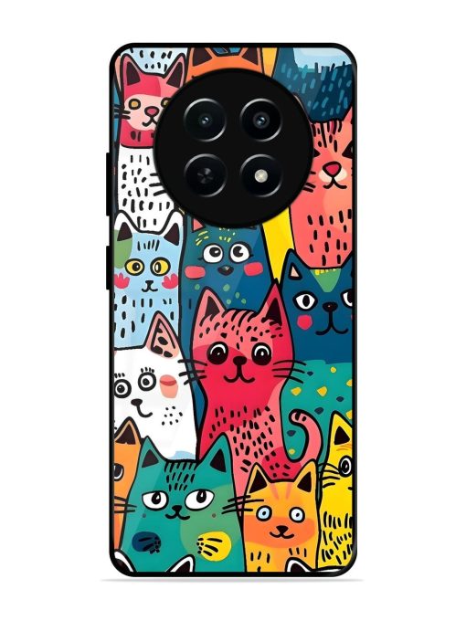 Feline Frenzy Glossy Soft Edge Case for Realme 12 (5G) Chachhi