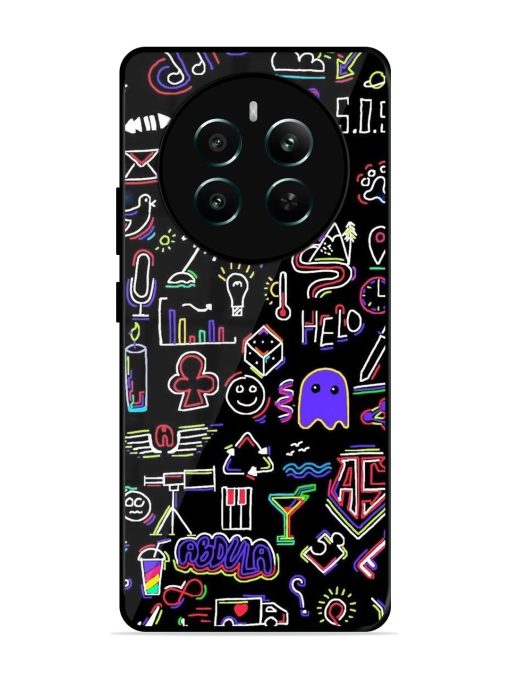 Neon Doodle Glossy Soft Edge Case for Realme 12 Plus (5G) Chachhi