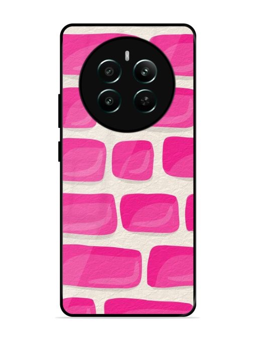 Pink Brick Wall Glossy Soft Edge Case for Realme 12 Plus (5G) Chachhi