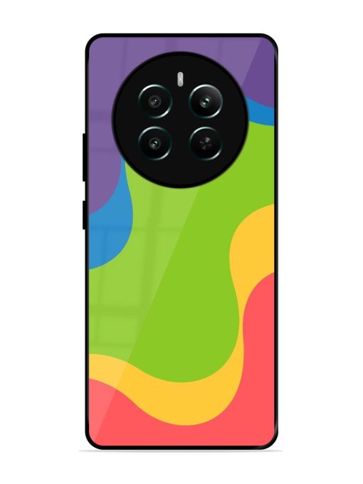 Wavy Rainbow Wonderland Glossy Soft Edge Case for Realme 12 Plus (5G) Chachhi