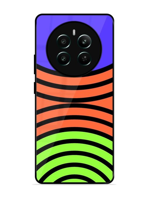 Psychedelic Stripe Symphony Glossy Soft Edge Case for Realme 12 Plus (5G)
