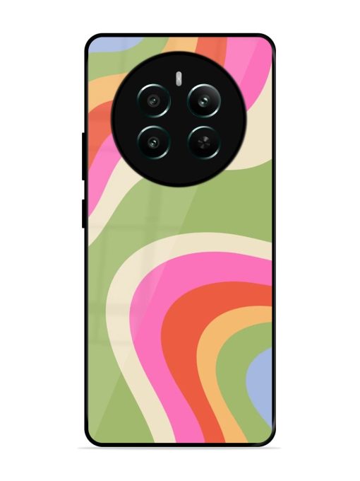 Wavy Rainbow Wonderland Glossy Soft Edge Case for Realme 12 Plus (5G) Chachhi