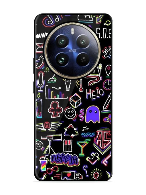 Neon Doodle Glossy Soft Edge Case for Realme 12 Pro (5G) Chachhi