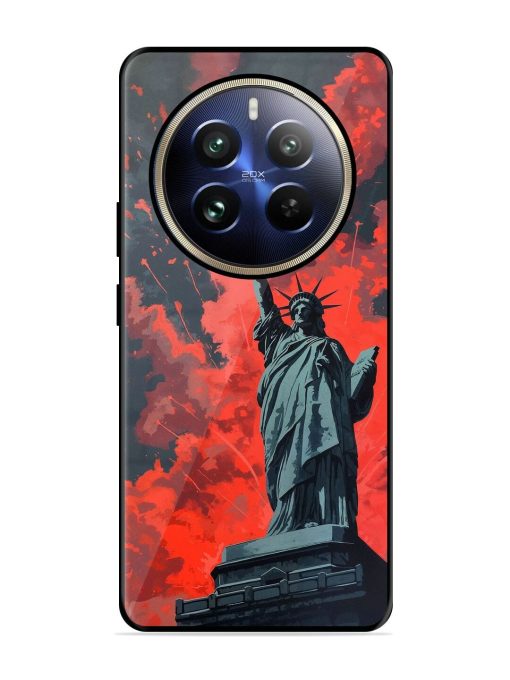 Lady Liberty'S Firework Finale Glossy Soft Edge Case for Realme 12 Pro (5G) Chachhi