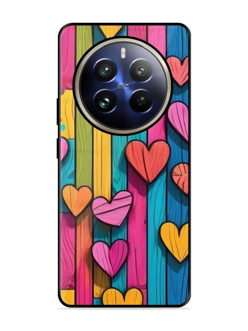 Rainbow Of Hearts Glossy Soft Edge Case for Realme 12 Pro (5G) Chachhi