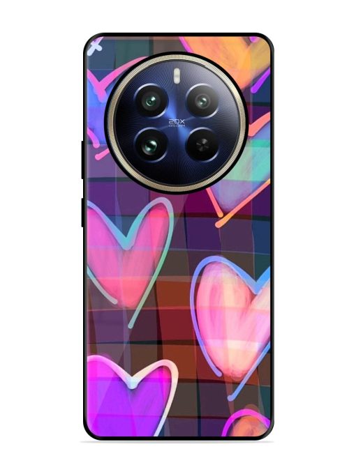 Neon Hearts Glossy Soft Edge Case for Realme 12 Pro (5G) Chachhi