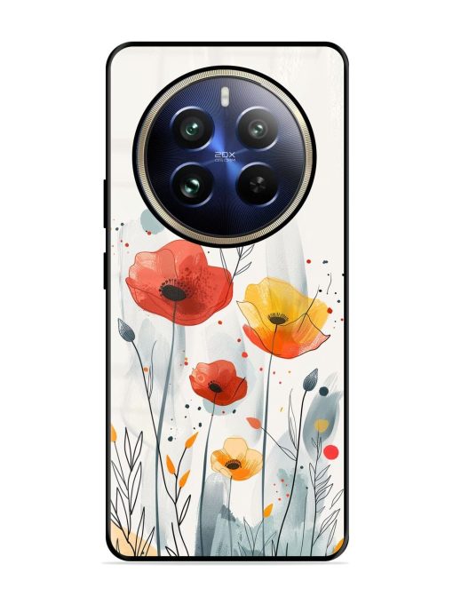 Poppy Fields Glossy Soft Edge Case for Realme 12 Pro (5G) Chachhi