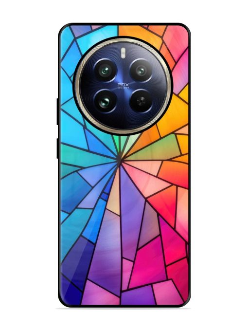 Stained Glass Kaleidoscope Of Colors Glossy Soft Edge Case for Realme 12 Pro (5G) Chachhi